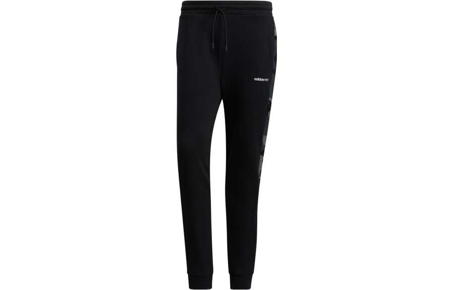 Adidas Neo Knitted Sweatpants Men's Black Moderate Cuffed Pants