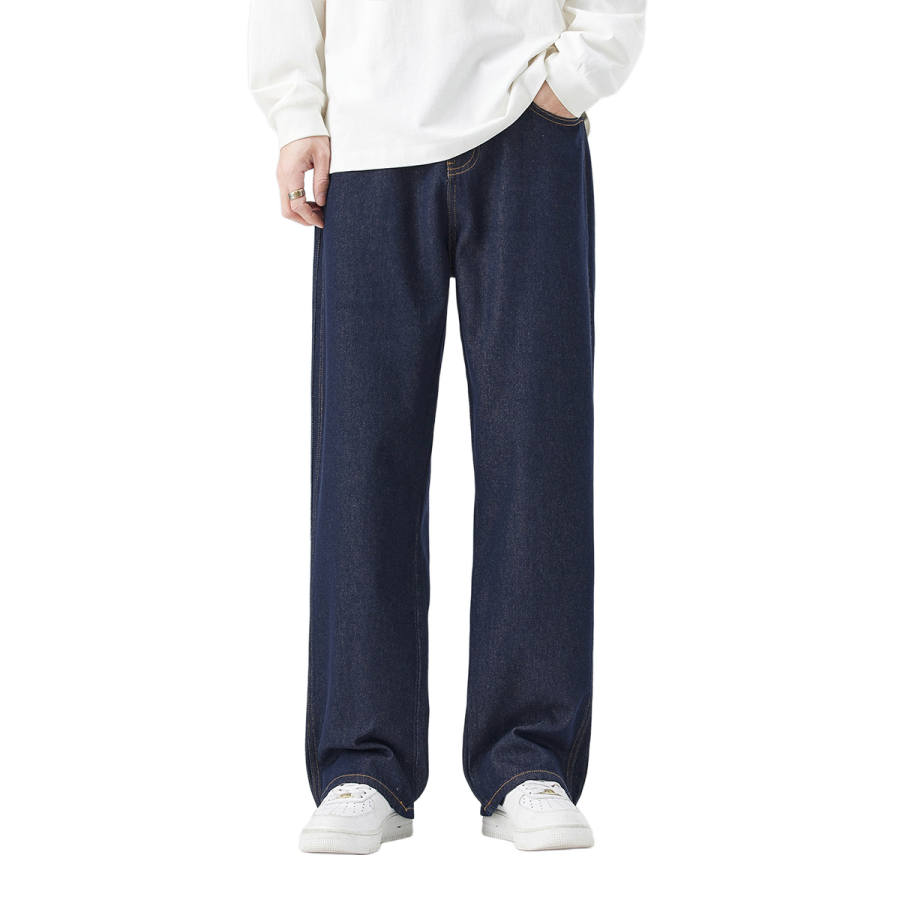 BALENO Jeans Men's Dark Blue Moderate Straight Fit Pants