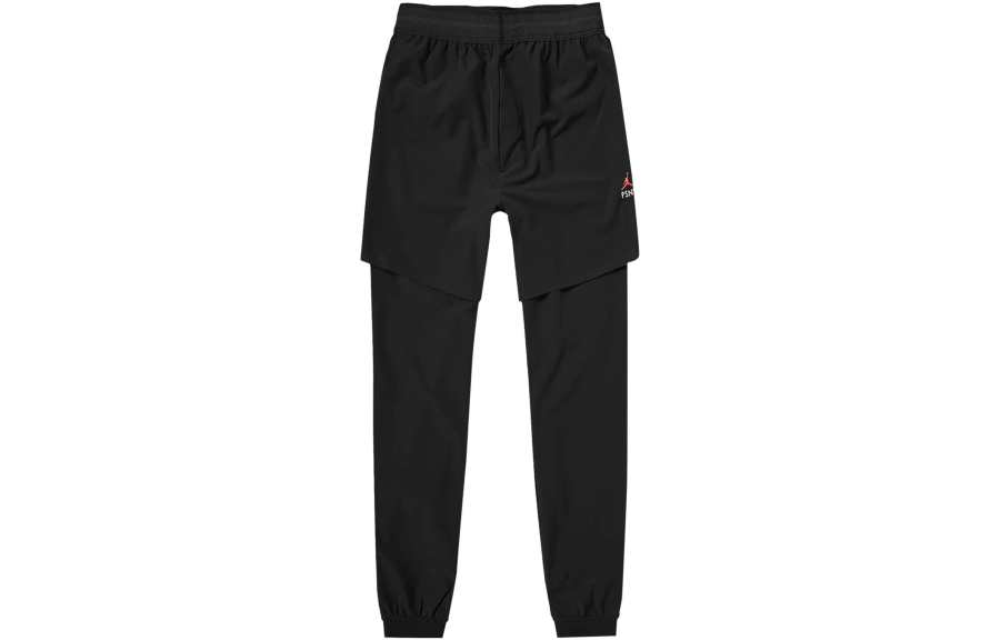 Jordan Jordan X PSNY Knitted Sweatpants Men's Black Moderate Cuffed Pants