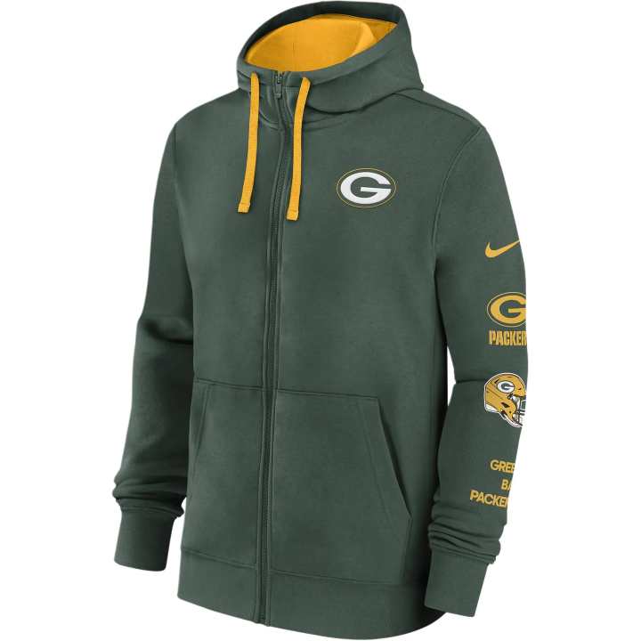 Nike Nike Bay Packers Club Men's Nike Nfl Full Zip Hoodie