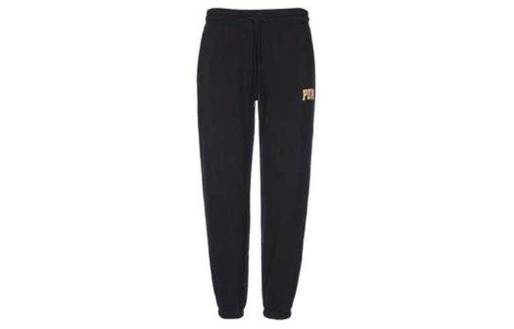 PUMA PUMA Knitted Sweatpants Unisex Black Moderate Cuffed Pants
