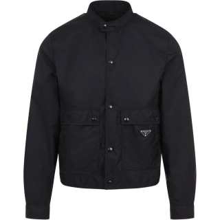 PRADA Logo Plaque Long Sleeved Jacket