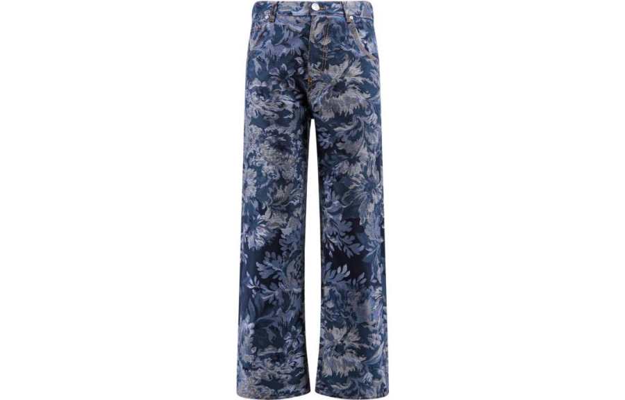 ETRO Floral jacquard Wide leg Jeans