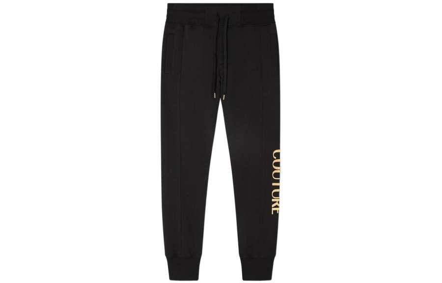 VERSACE JEANS COUTURE Knitted Sweatpants Men's Black Moderate Other