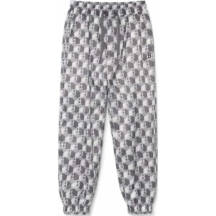 MLB Boston Red Sox Knitted Sweatpants Unisex Gray Moderate Cuffed Pants