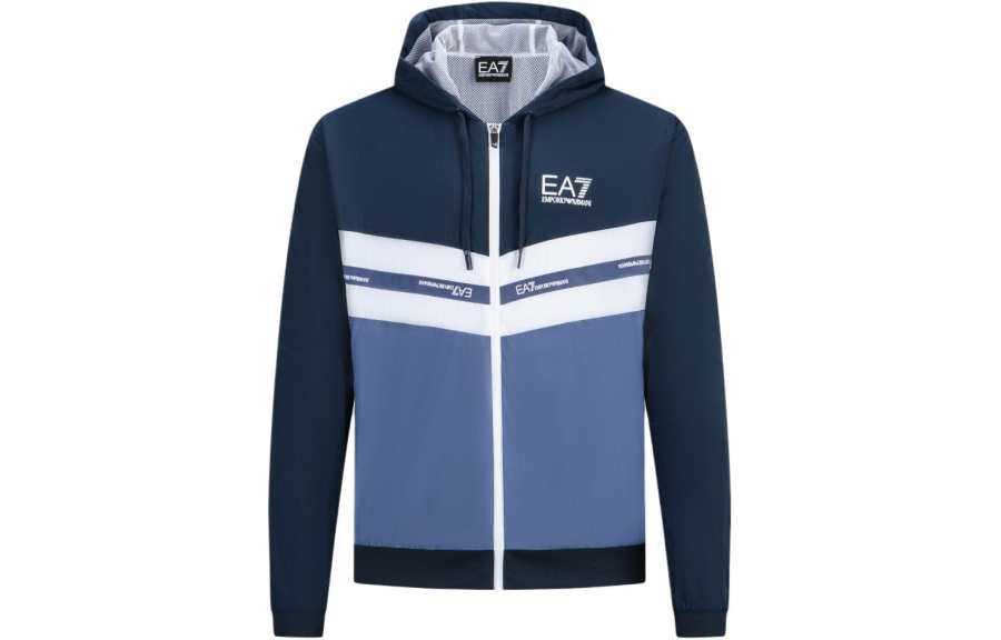 EMPORIO ARMANI EA7 SS24 Jackets & Coats Men's Navy Blue