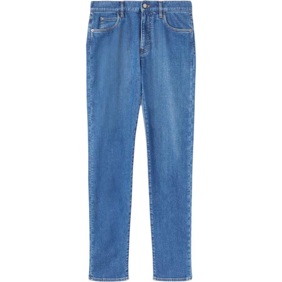 Loro Piana Jeans Men's Blue Moderate Straight Fit Pants