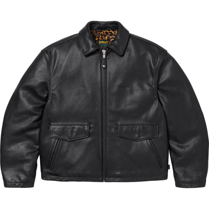 Supreme Supreme Schott Leather Racer Jacket FW24