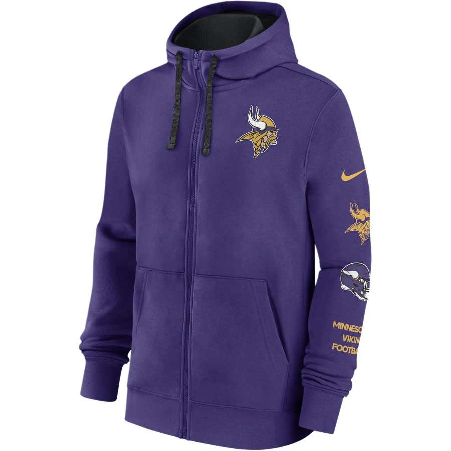 Nike Nike Minnesota Vikings Club Men's Nike Nfl Full Zip Hoodie
