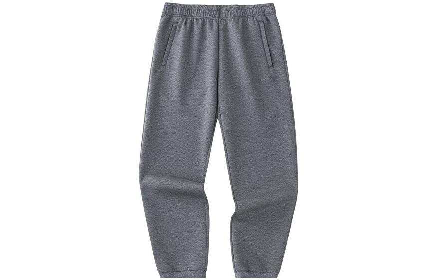 ANTA Variety Training Collection Knitted Sweatpants Men's Gray Heather Gray Thickened Cuffed Pants