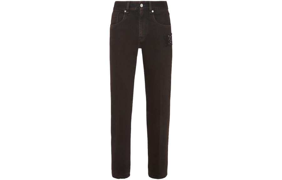 FENDI Mid Rise Straight Cut Jeans