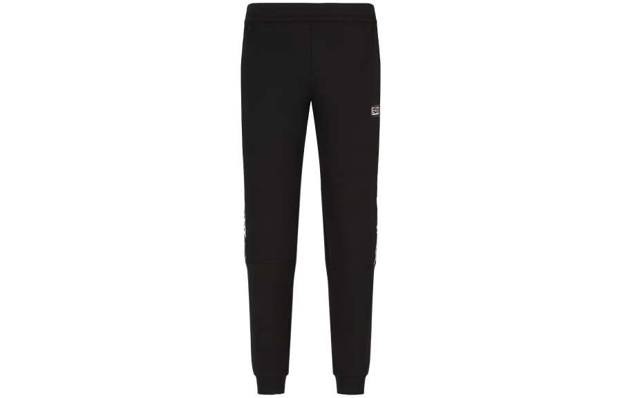 EMPORIO ARMANI EA7 SS23 Knitted Sweatpants Men's Black