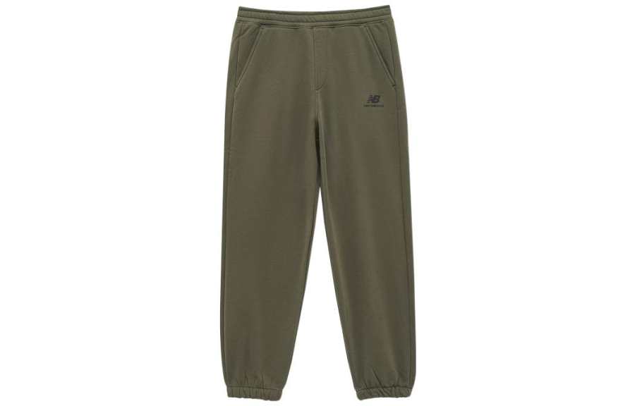 New Balance New Balance Knitted Sweatpants Men's Army Green Moderate Cuffed Pants