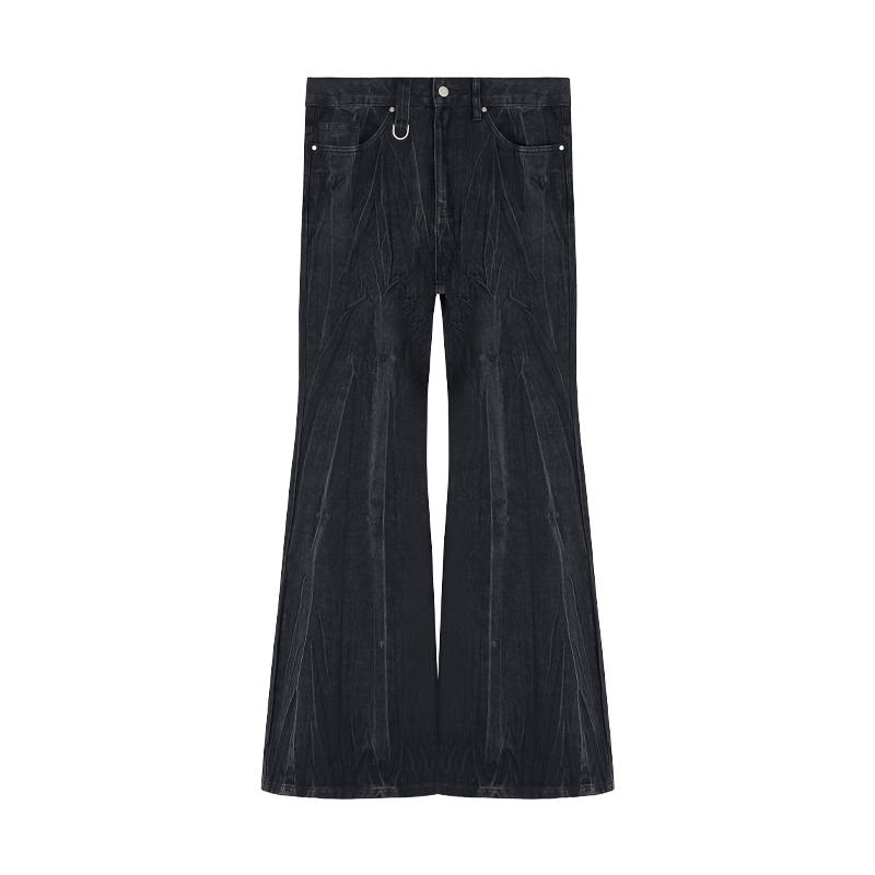 TERRA INCOGNITA Jeans Unisex Black Moderate Flared Pants