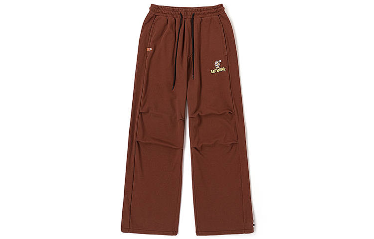 Lee Knitted Sweatpants Unisex Brown Moderate Straight Fit Pants