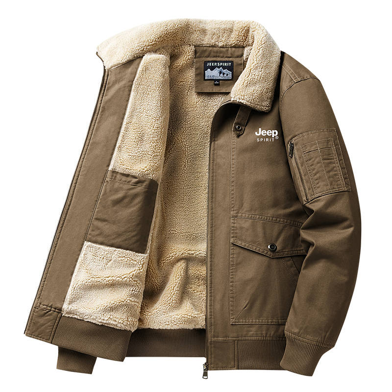JEEP SPIRIT Jackets Men's Lapel Moderate Workwear