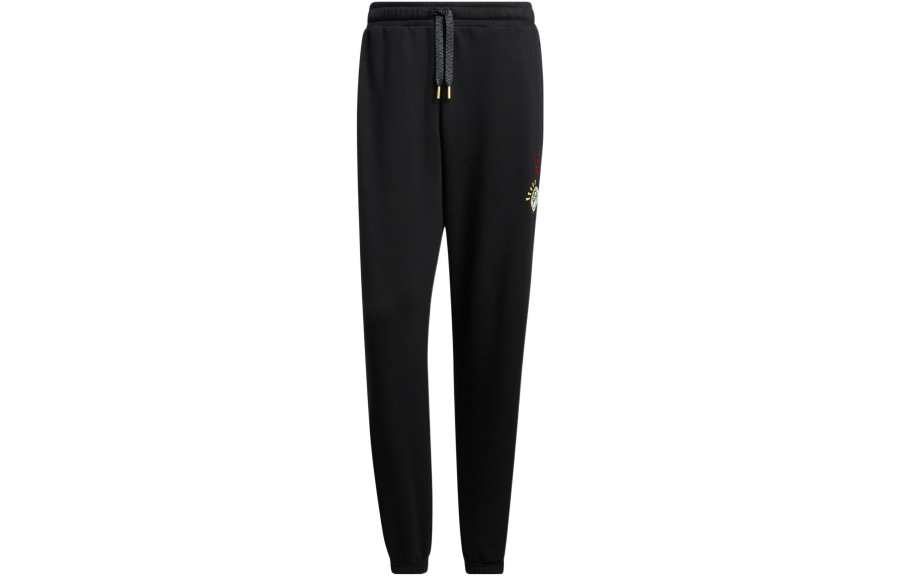Adidas Neo Knitted Sweatpants Unisex Black Moderate Cuffed Pants