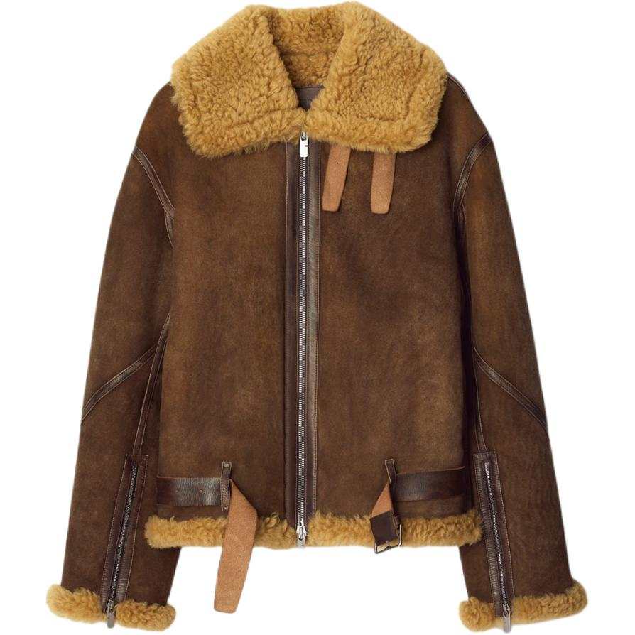 Burberry Burberry Shearling trim Leather Jacket
