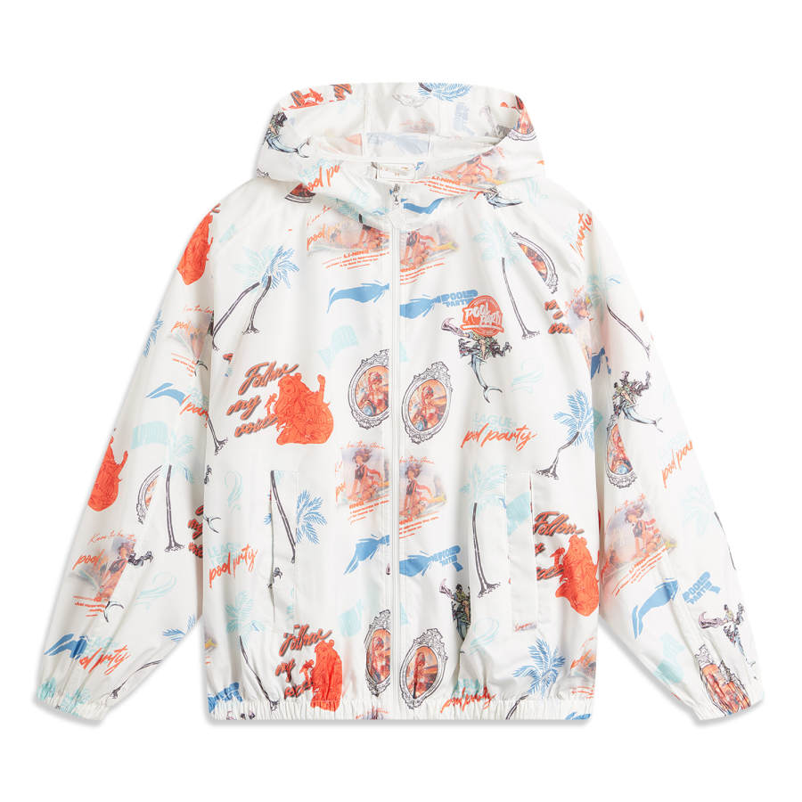 Li-Ning Li Ning Sports Life Collection Trench Coat Men's Ivory All Over Print