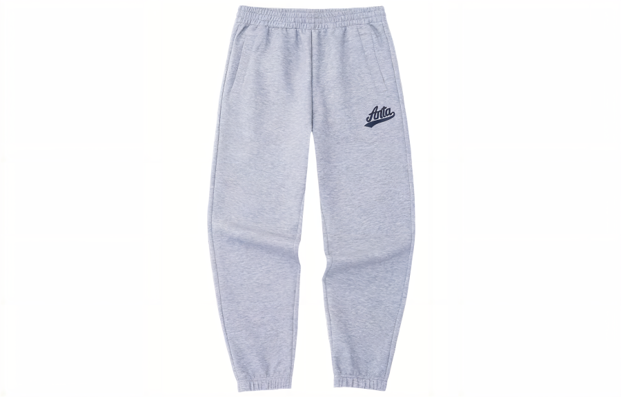 Anta Life Collection Knitted Sweatpants Men's Gray Heather Gray