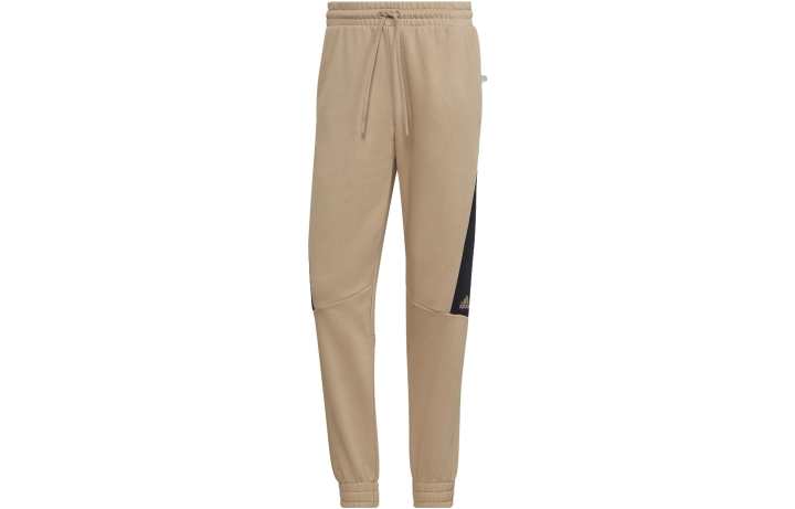 Adidas Adidas Qi White Stone Co Branded Model Knitted Sweatpants Men's Beige Moderate Cuffed Pants
