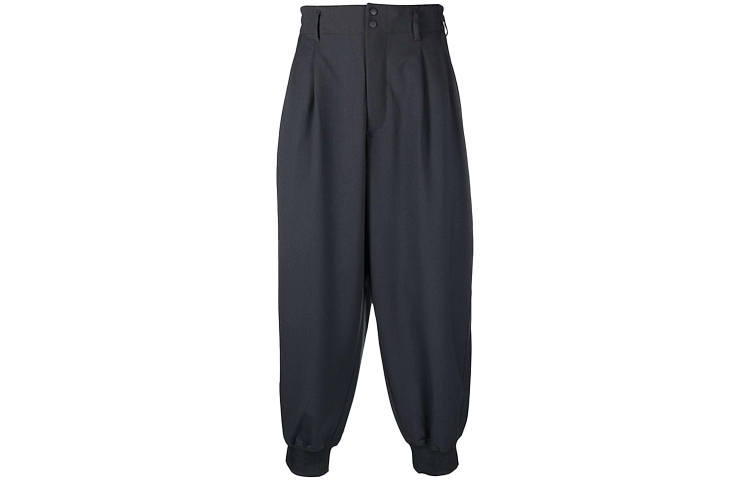 Y-3 Y 3 Casual Pants Men's Black Moderate Cuffed Pants