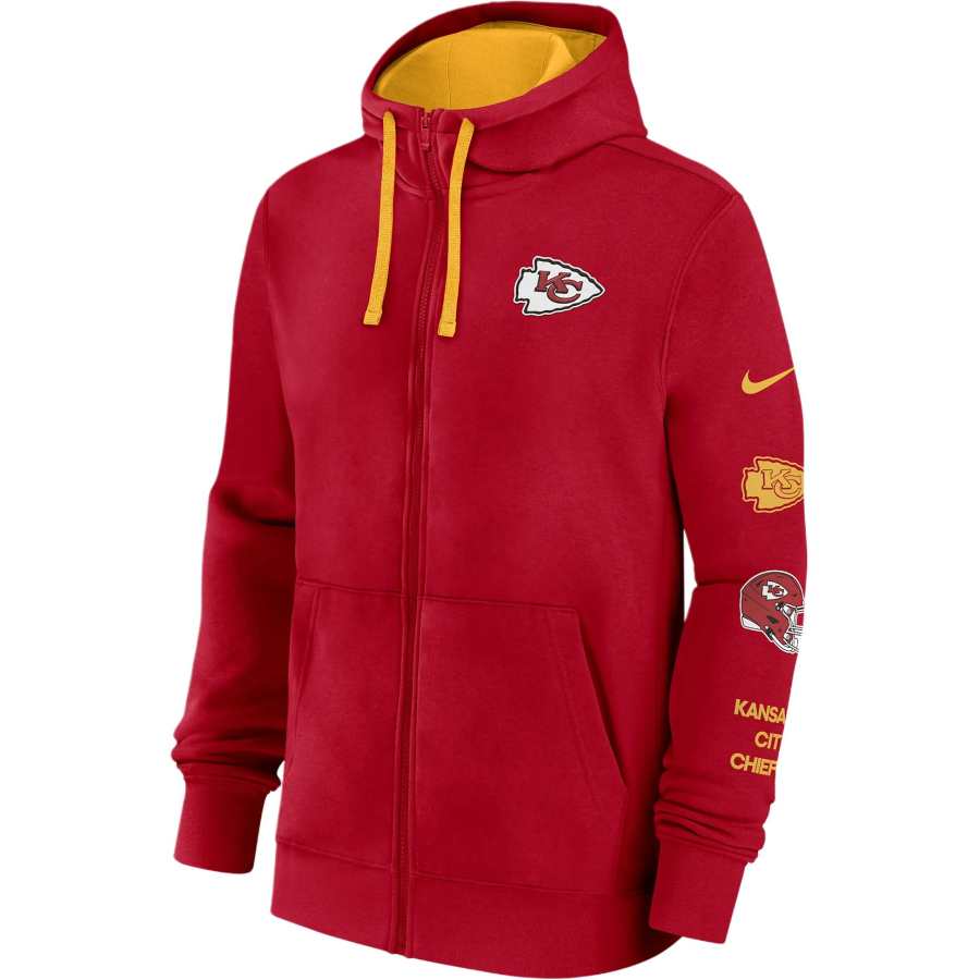 Nike Nike Kansas City Chiefs Club Men's Nike Nfl Full Zip Hoodie