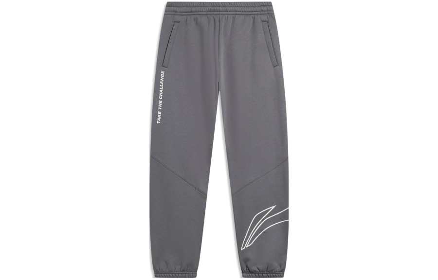 Li-Ning Li Ning Sports Life Collection Letter Logo Print Bouquet Casual Versatile Fleece Lined Thermal Loose Fit