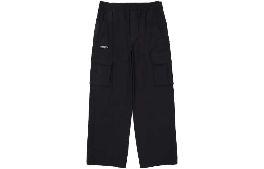 FILA Knitted Sweatpants Unisex Black Moderate Wide Leg Pants
