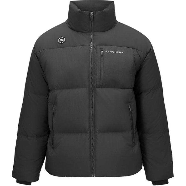 Skechers Comfortable Sports Collection Down Jacket Men's Carbon Black