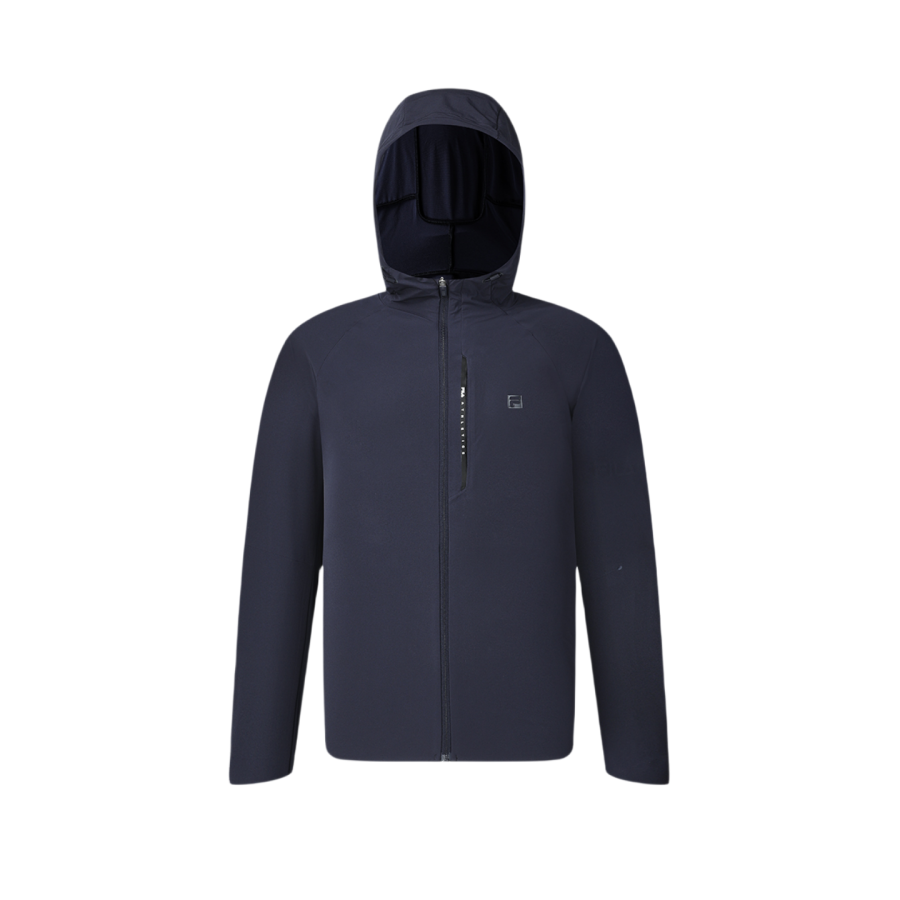 FILA Jackets Men's RD Royal Blue Hooded Moderate Wind Shell