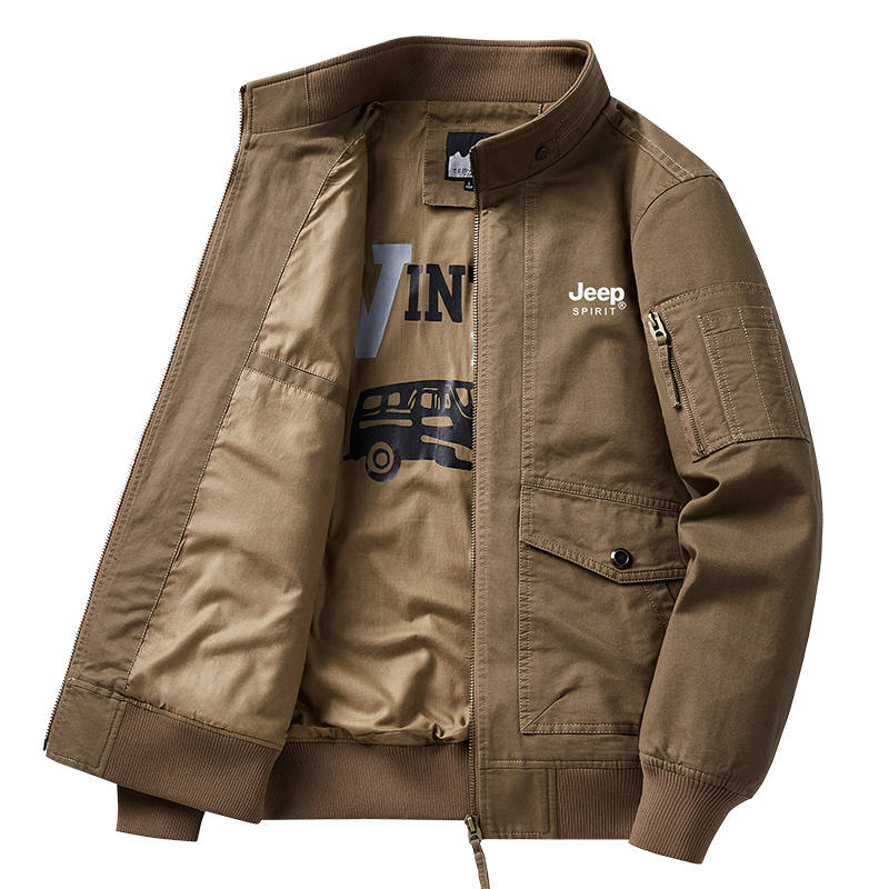 JEEP SPIRIT Jackets Men's Stand Collar Moderate