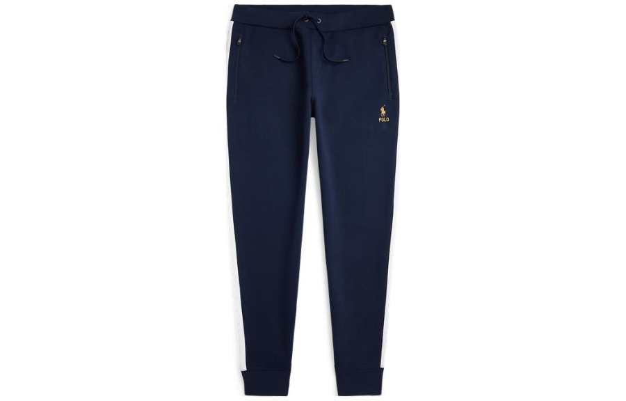 Polo Ralph Lauren Knitted Sweatpants Men's Navy Moderate Cuffed Pants