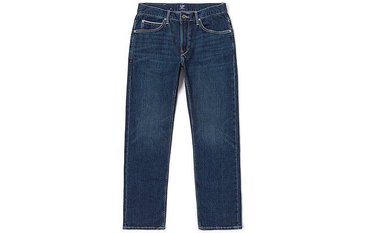Lee Lee Jeans Men's Dark Blue Moderate Straight Fit Pants