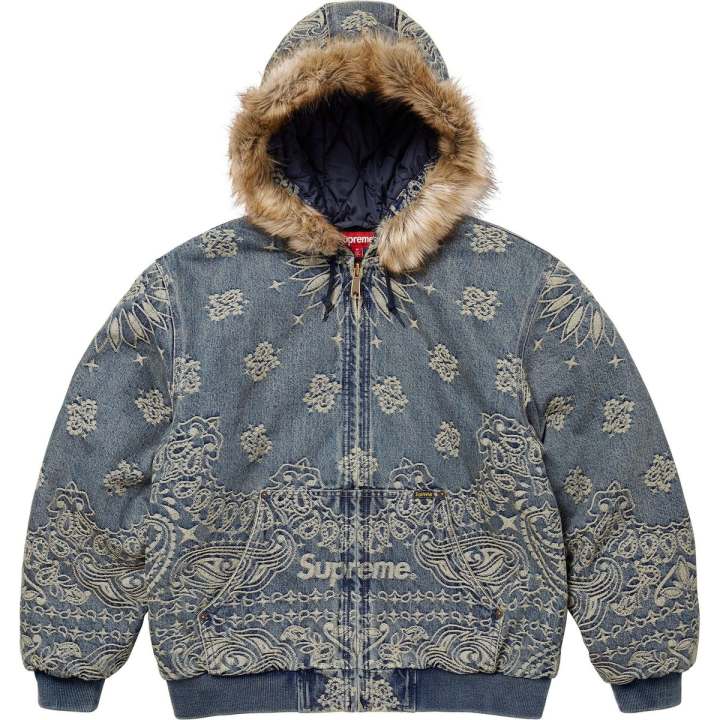 Supreme Supreme bandana-jacquard denim jacket