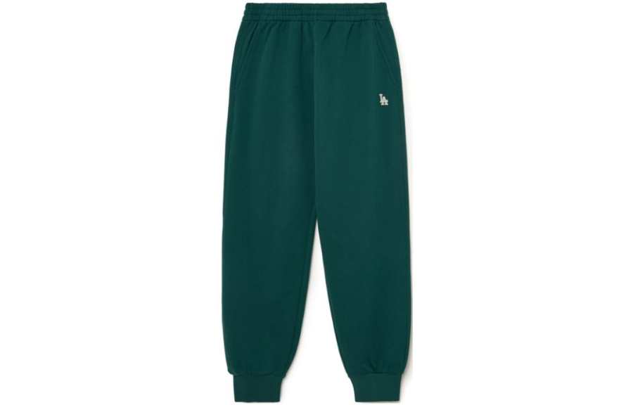 MLB MLB Base Logo Knitted Sweatpants Unisex Green Moderate Cuffed Pants