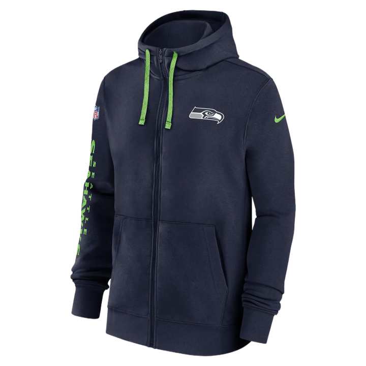 Nike Nike Seattle Seahawks Sideline Team Issue Club Men's Nike Full Zip Hoodie