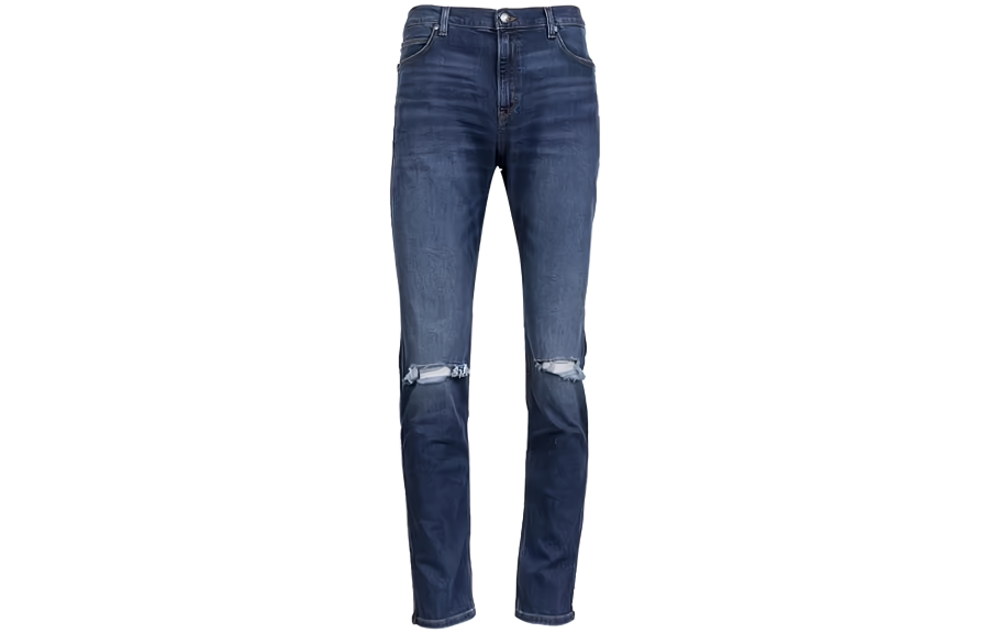 HUGO BOSS Jeans Men's Blue Moderate Ripped Pants