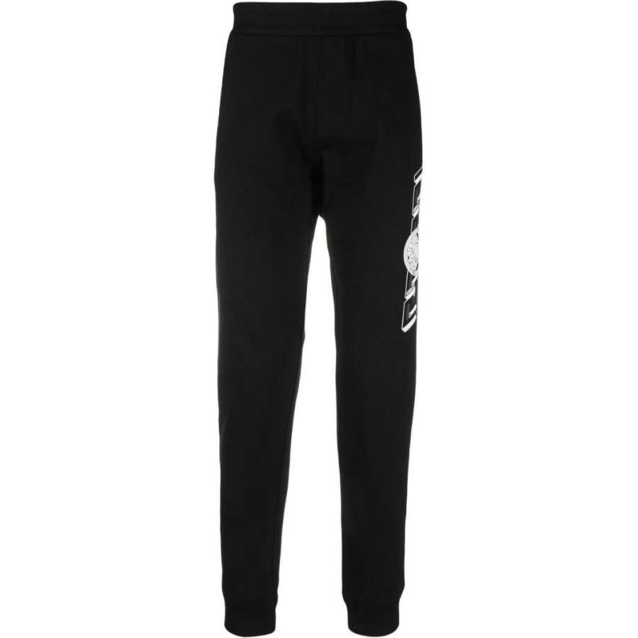 VERSACE VERSACE Knitted Sweatpants Men's Black Moderate Cuffed Pants