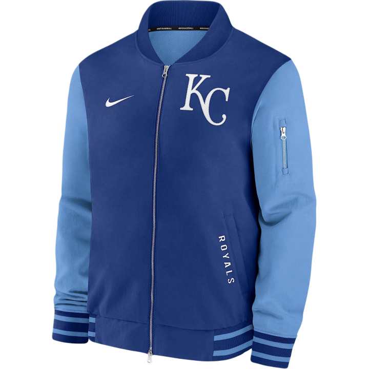 Nike Nike Kansas City Royals Authentic Collection Dugout Men's Nike Mlb Full Zip Bomber Jacket