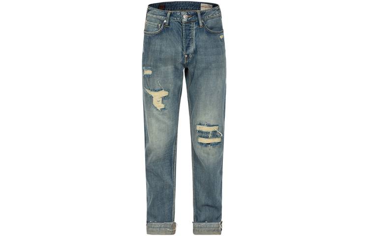 EVISU EVISU Jeans Men's Denim Blue Moderate Ripped Pants