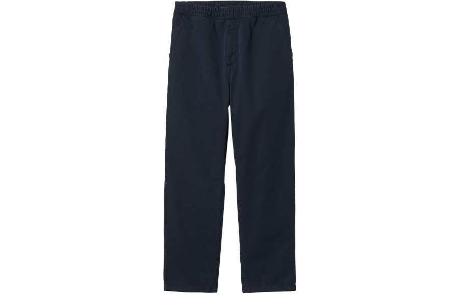 Carhartt WIP Casual Pants Men's Marine Blue Moderate Straight Fit Pants