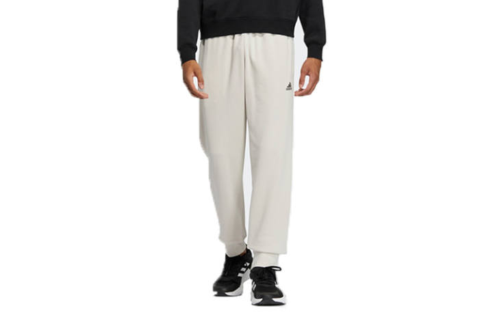 Adidas Adidas Knitted Sweatpants Men's Silver Gray Moderate Cuffed Pants