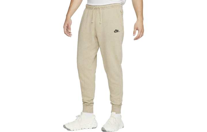Nike Nike Knitted Sweatpants Men's Beige Yellow Moderate Cuffed Pants