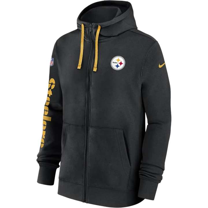 Nike Nike Pittsburgh Steelers Sideline Team Issue Club Men's Nike Full Zip Hoodie