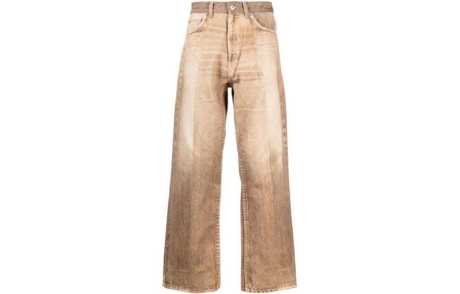 OUR LEGACY Jeans Men's Sand Yellow Moderate Straight Fit Pants