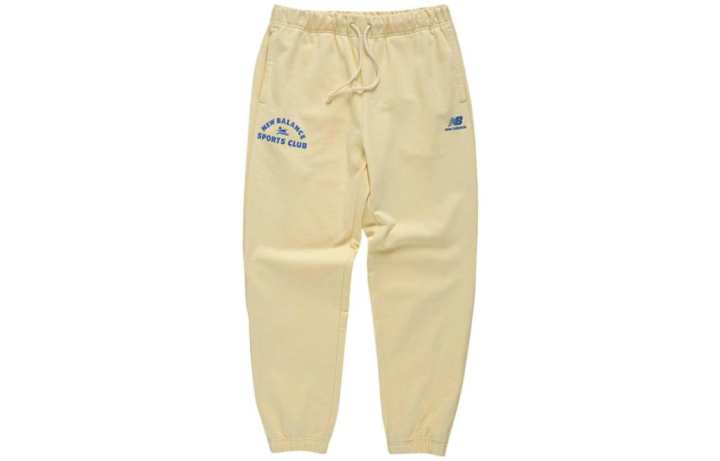 New Balance New Balance Knitted Sweatpants Men's Yellow Moderate Cuffed Pants
