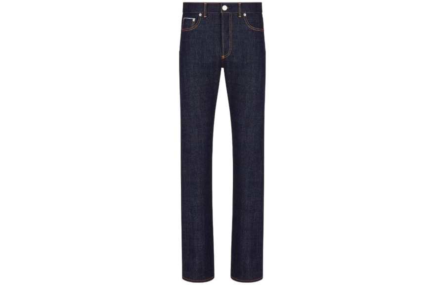 DIOR DIOR Jeans Men's Blue Moderate Straight Fit Pants
