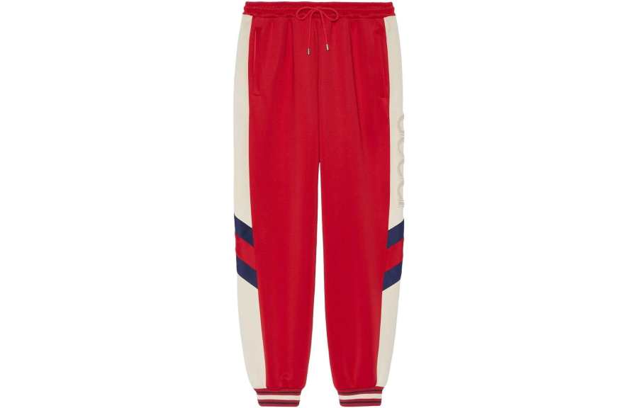 GUCCI SS23 Knitted Sweatpants Men's Red