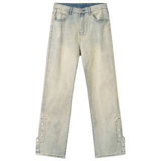 XINYINSU Jeans Unisex Moderate Straight Fit Pants